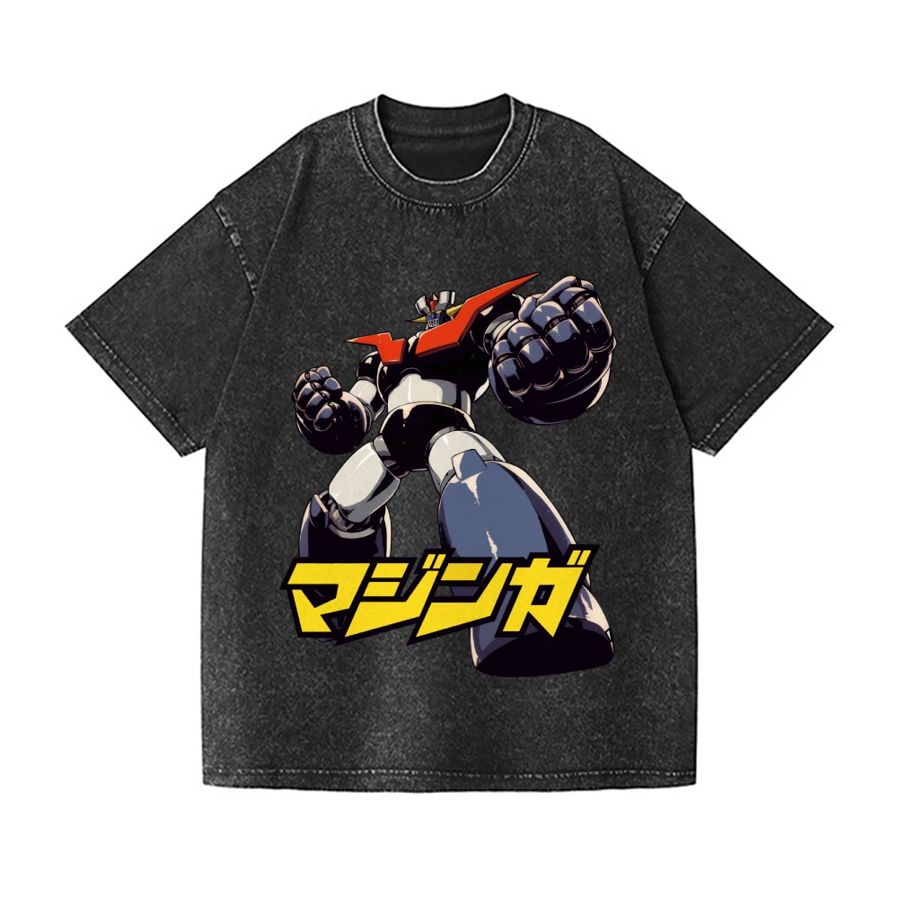 Mazinger Z Vintage Wash Japanese Design T-Shirt