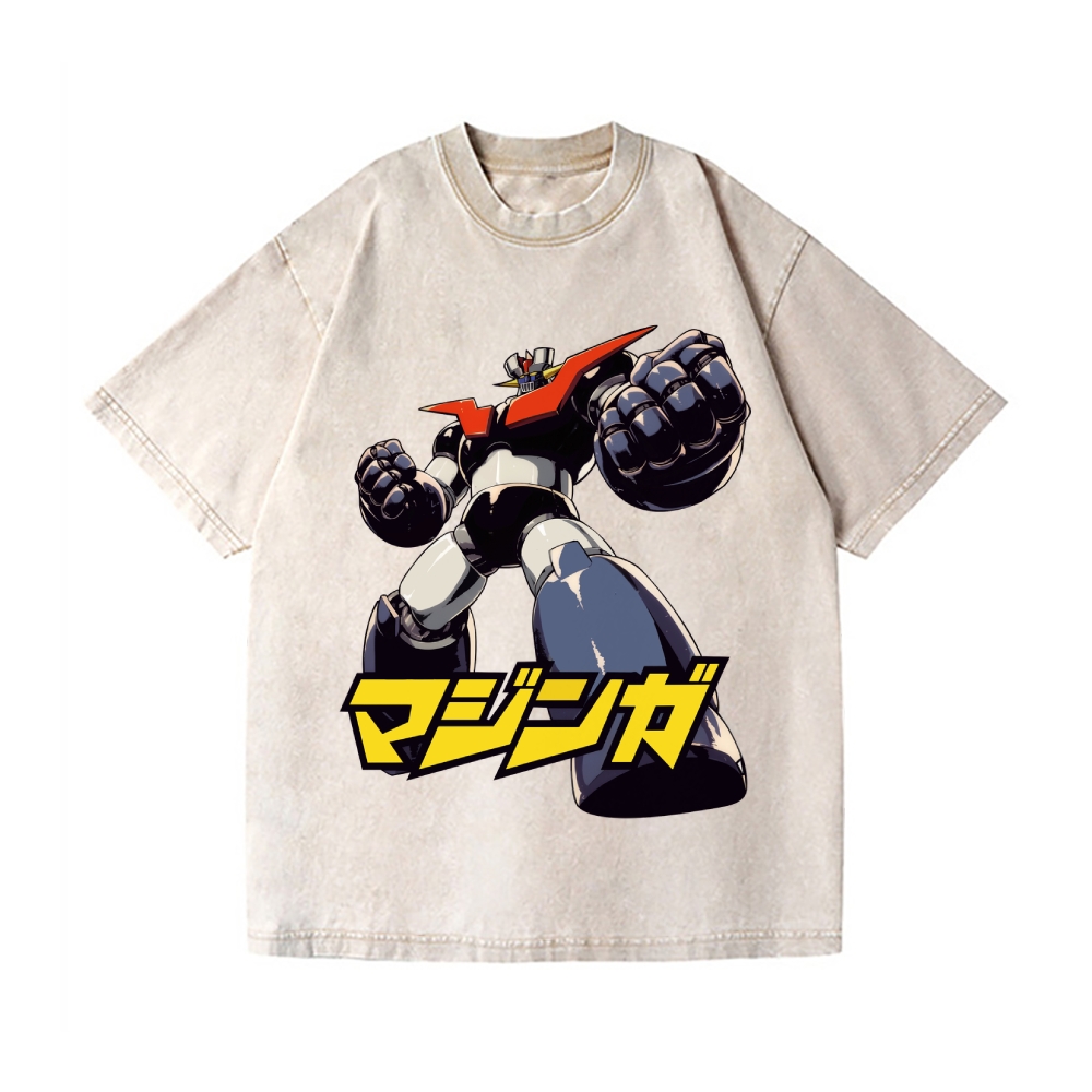 Mazinger Z Vintage Wash Japanese Design T-Shirt