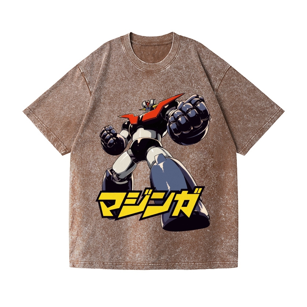 Mazinger Z Vintage Wash Japanese Design T-Shirt