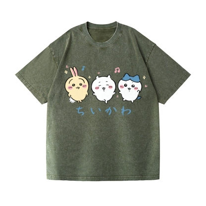 Chiikawa Vintage Wash Japanese Design T-Shirt