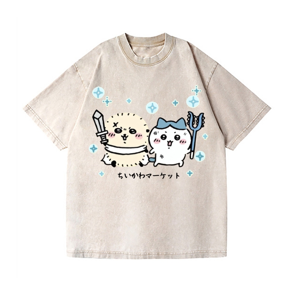 Chiikawa Vintage Wash Japanese Design T-Shirt