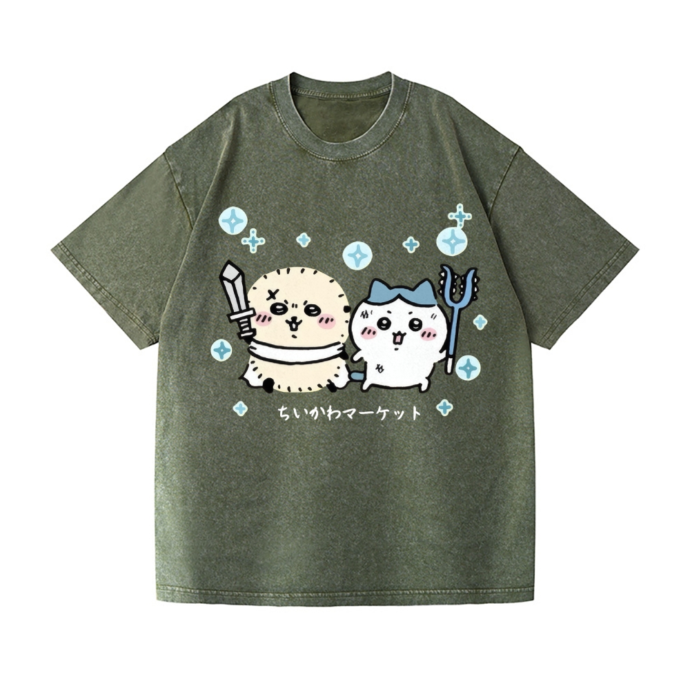 Chiikawa Vintage Wash Japanese Design T-Shirt