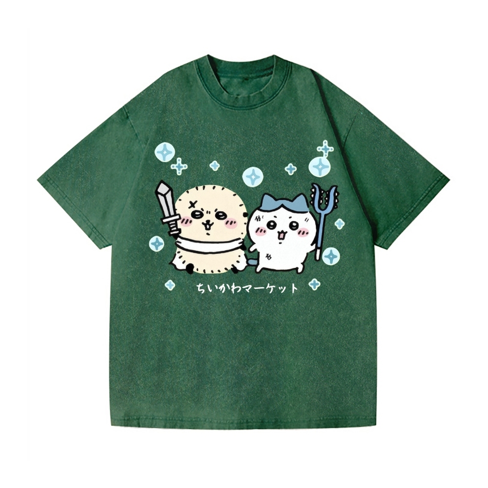 Chiikawa Vintage Wash Japanese Design T-Shirt