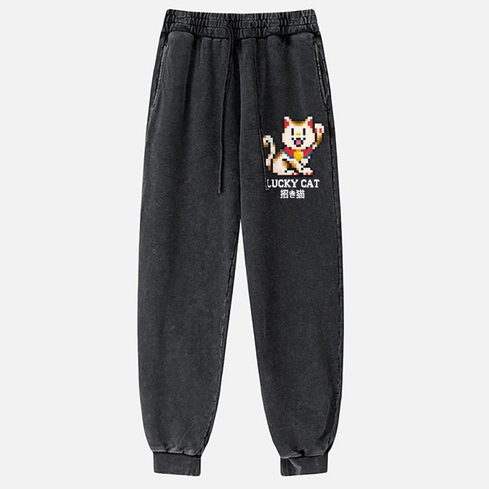 TM Mosaic Lucky Cat Vintage Washed Jogger