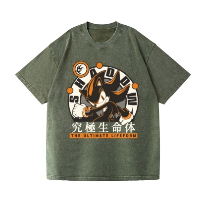 Sonic Shadow Vintage Wash Japanese Design T-Shirt