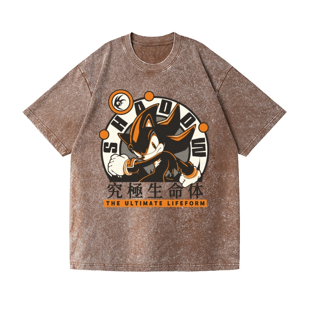 Sonic Shadow Vintage Wash Japanese Design T-Shirt