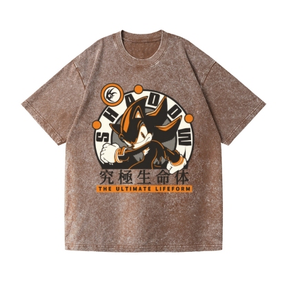 Sonic Shadow Vintage Wash Japanese Design T-Shirt