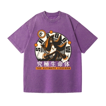 Sonic Shadow Vintage Wash Japanese Design T-Shirt