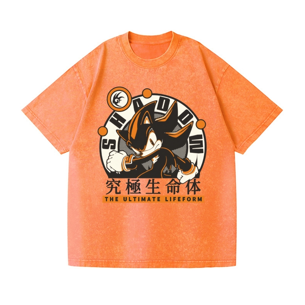 Sonic Shadow Vintage Wash Japanese Design T-Shirt