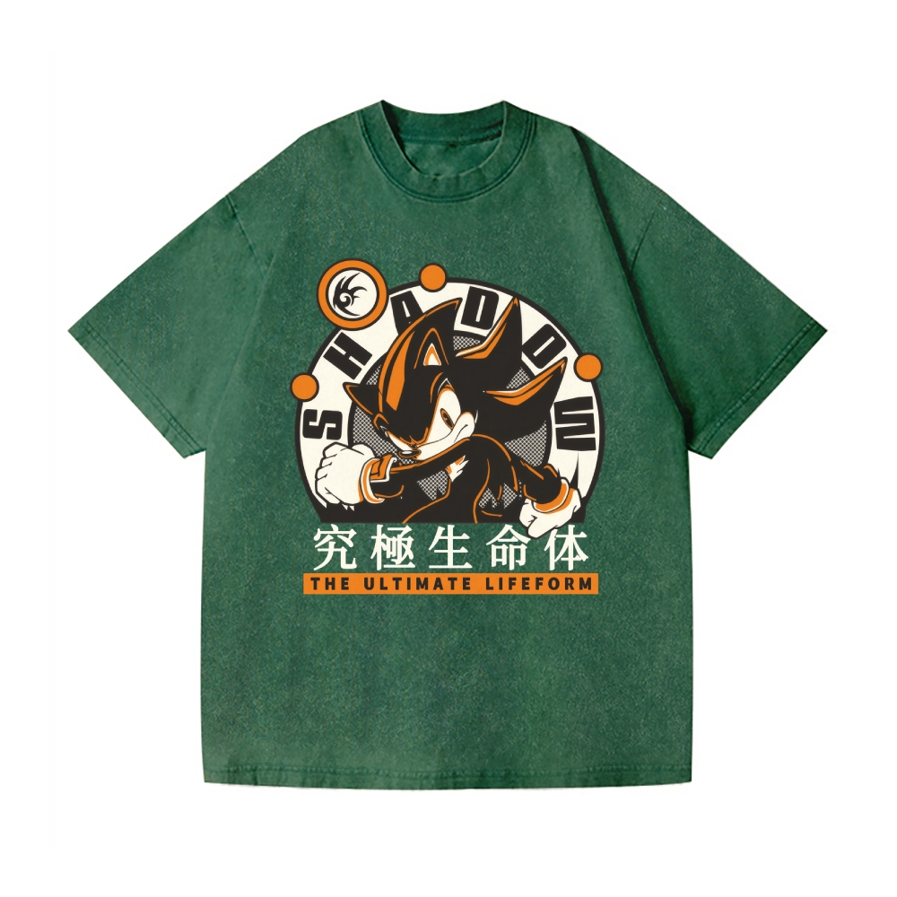 Sonic Shadow Vintage Wash Japanese Design T-Shirt