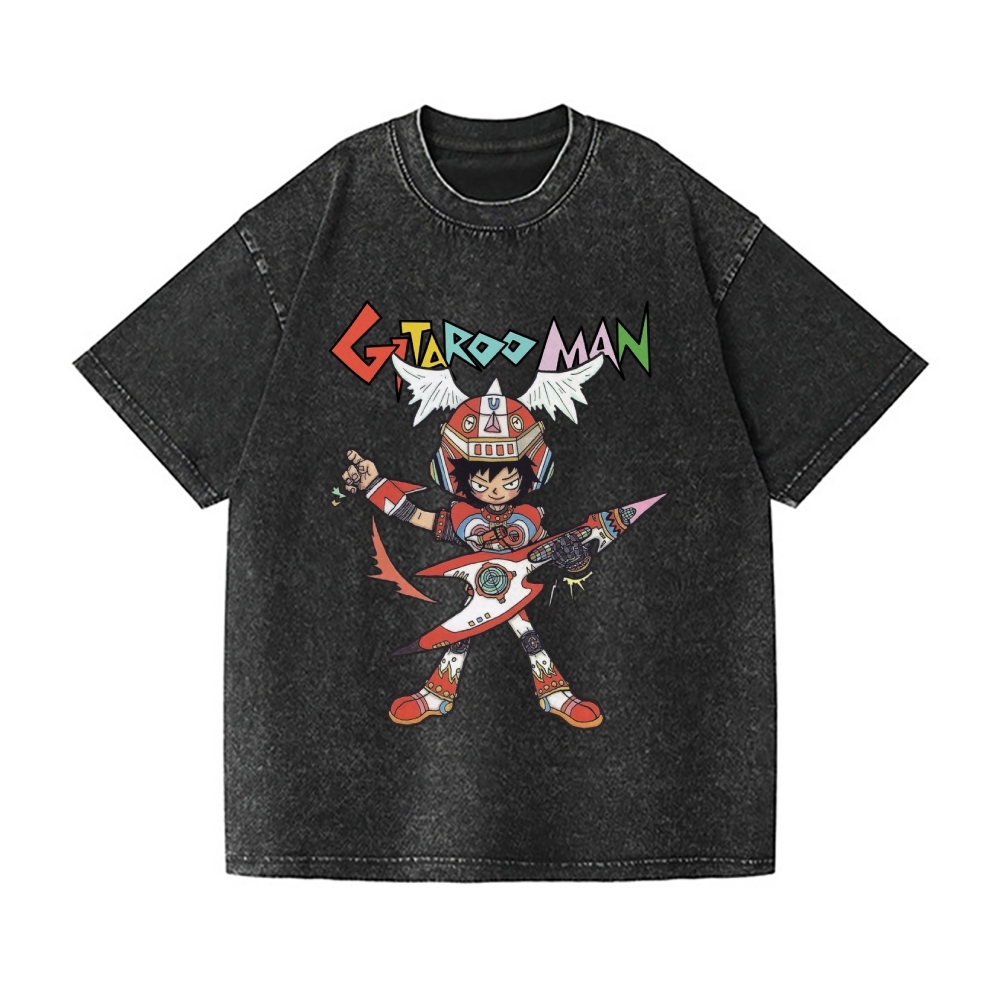 Gitaroo Man Vintage Wash Japanese Design T-Shirt