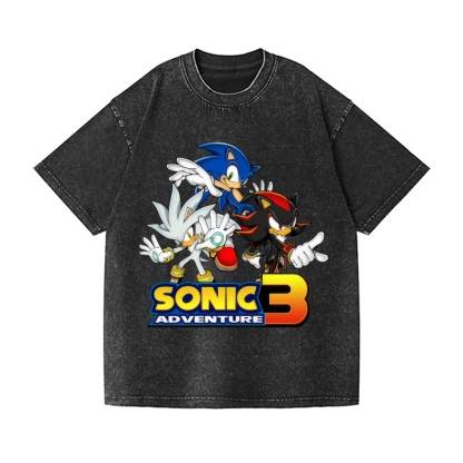 Sonic Vintage Wash Japanese Design T-Shirt