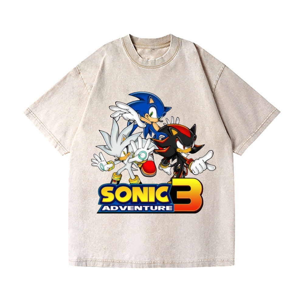 Sonic Vintage Wash Japanese Design T-Shirt