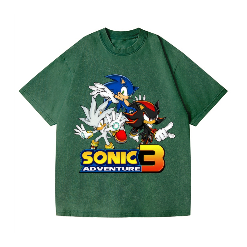 Sonic Vintage Wash Japanese Design T-Shirt
