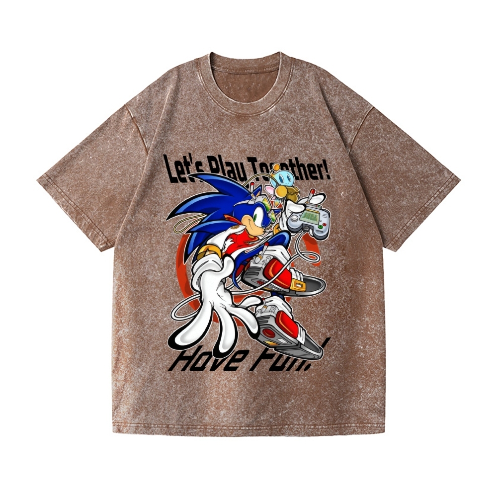 Sonic Vintage Wash Japanese Design T-Shirt