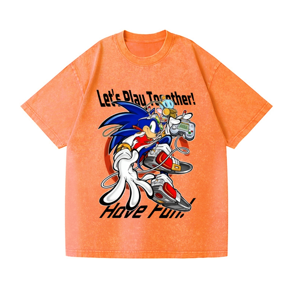 Sonic Vintage Wash Japanese Design T-Shirt