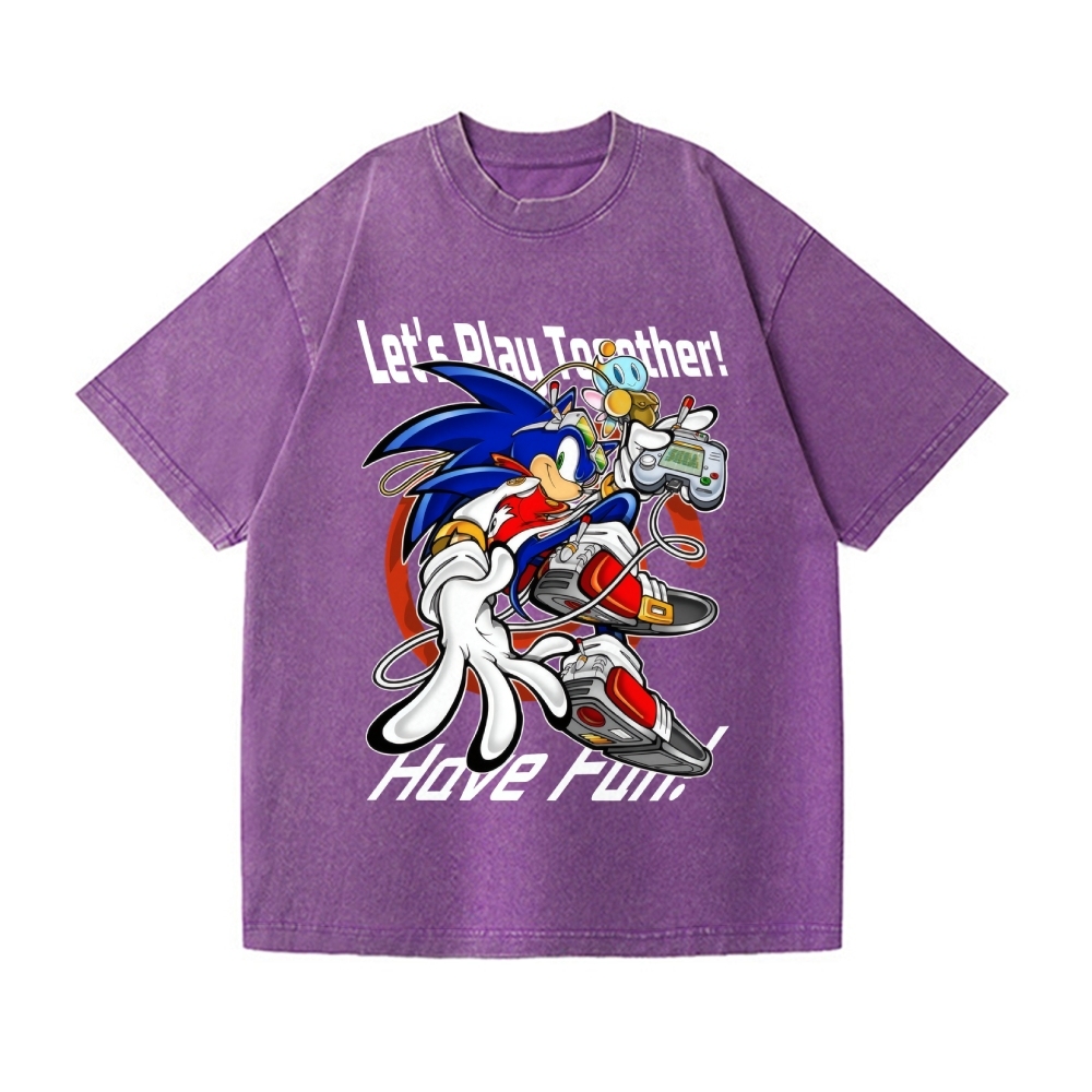 Sonic Vintage Wash Japanese Design T-Shirt