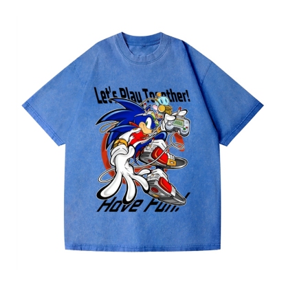 Sonic Vintage Wash Japanese Design T-Shirt