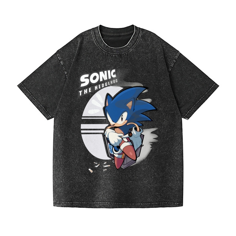 Sonic Vintage Wash Japanese Design T-Shirt