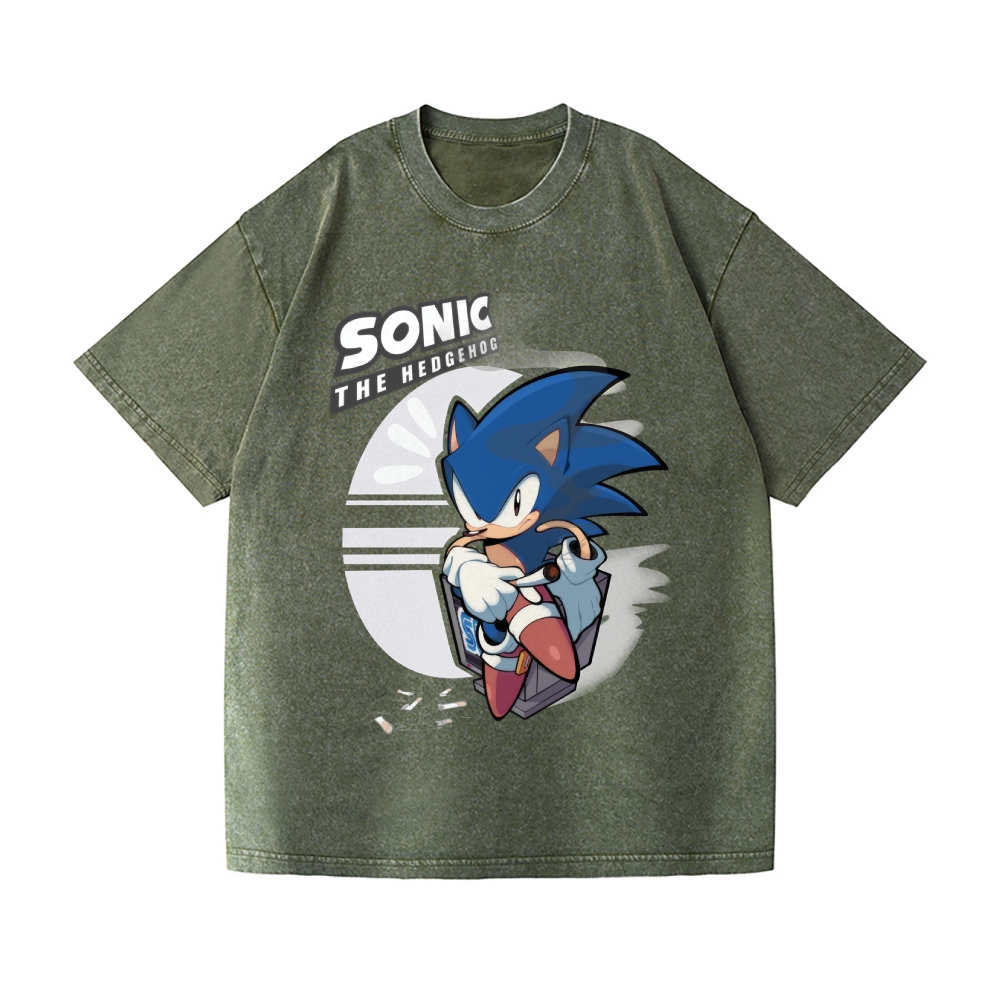 Sonic Vintage Wash Japanese Design T-Shirt