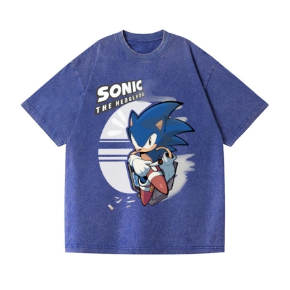 Sonic Vintage Wash Japanese Design T-Shirt
