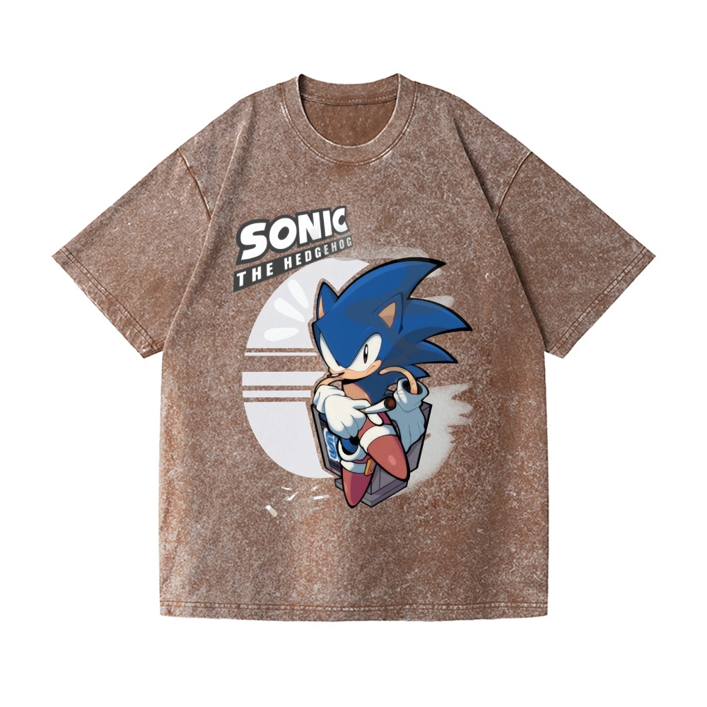 Sonic Vintage Wash Japanese Design T-Shirt