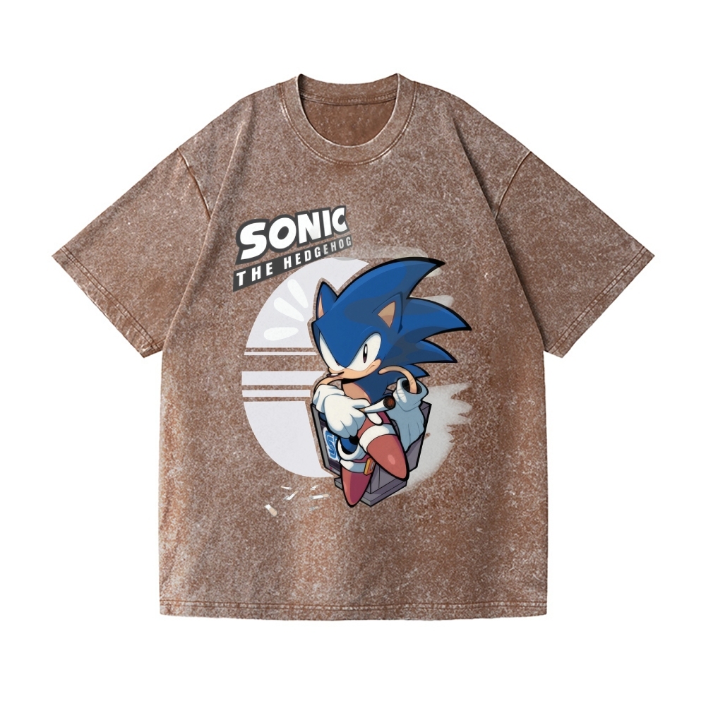 Sonic Vintage Wash Japanese Design T-Shirt