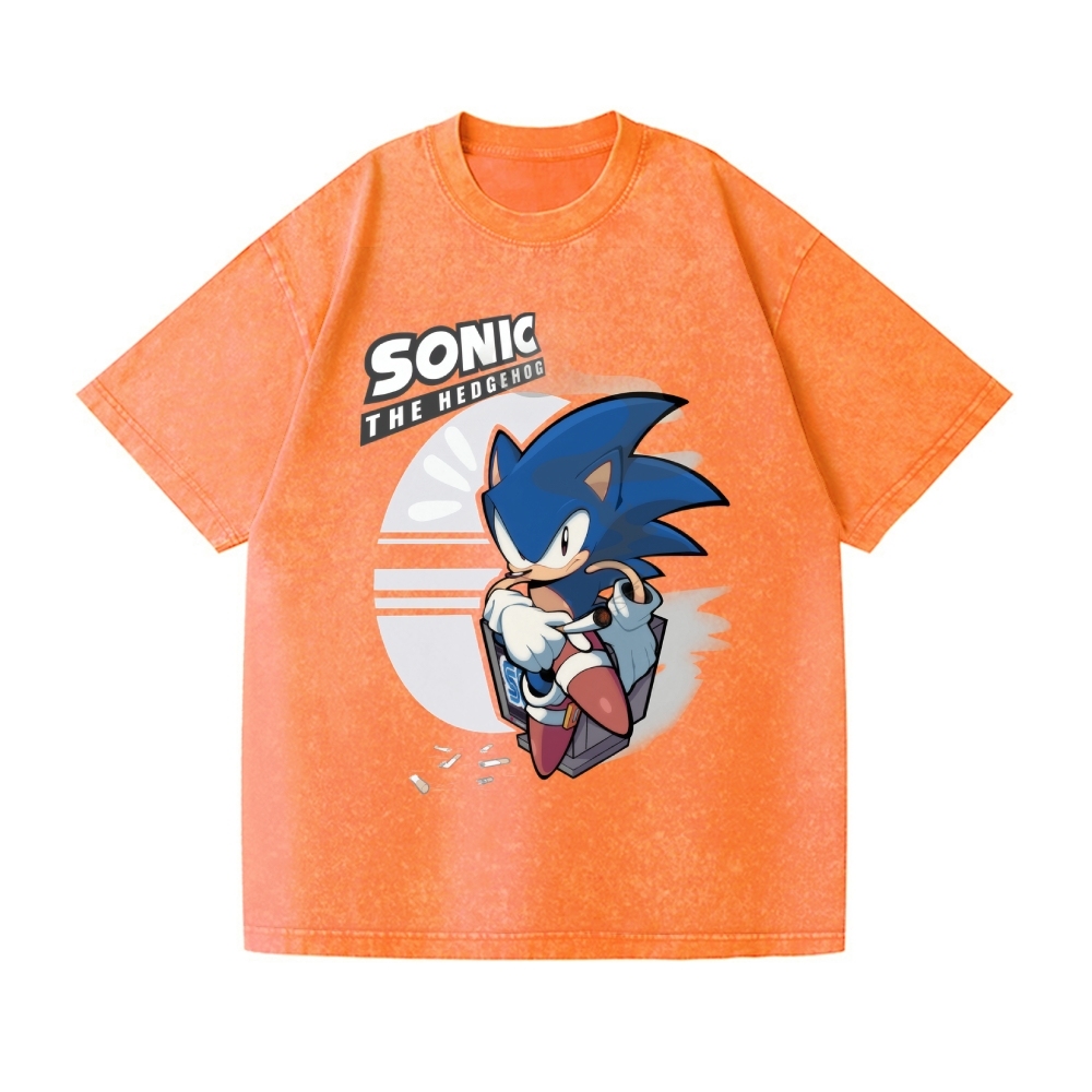 Sonic Vintage Wash Japanese Design T-Shirt