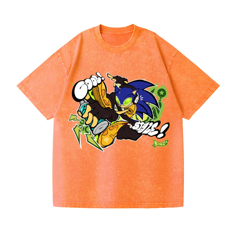 Sonic Jet Set Radio Vintage Wash Japanese Design T-Shirt