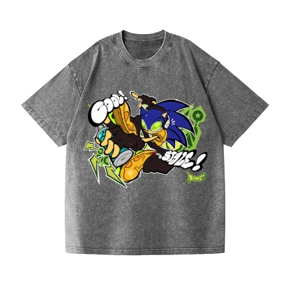 Sonic Jet Set Radio Vintage Wash Japanese Design T-Shirt