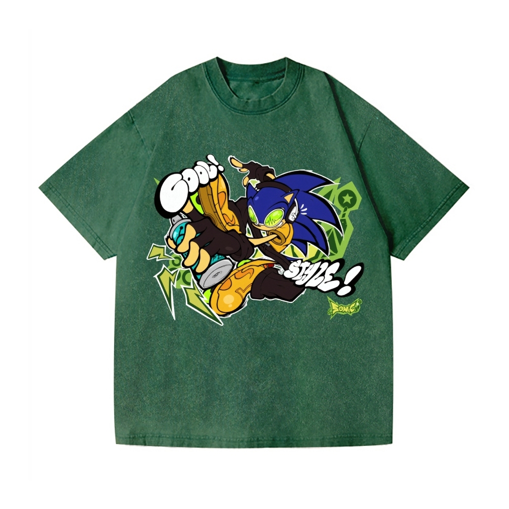 Sonic Jet Set Radio Vintage Wash Japanese Design T-Shirt