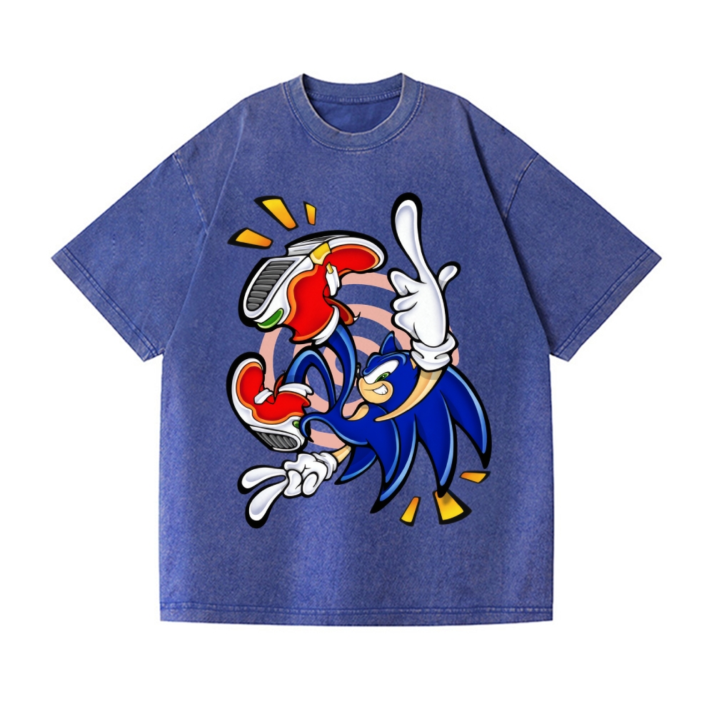 Sonic Vintage Wash Japanese Design T-Shirt