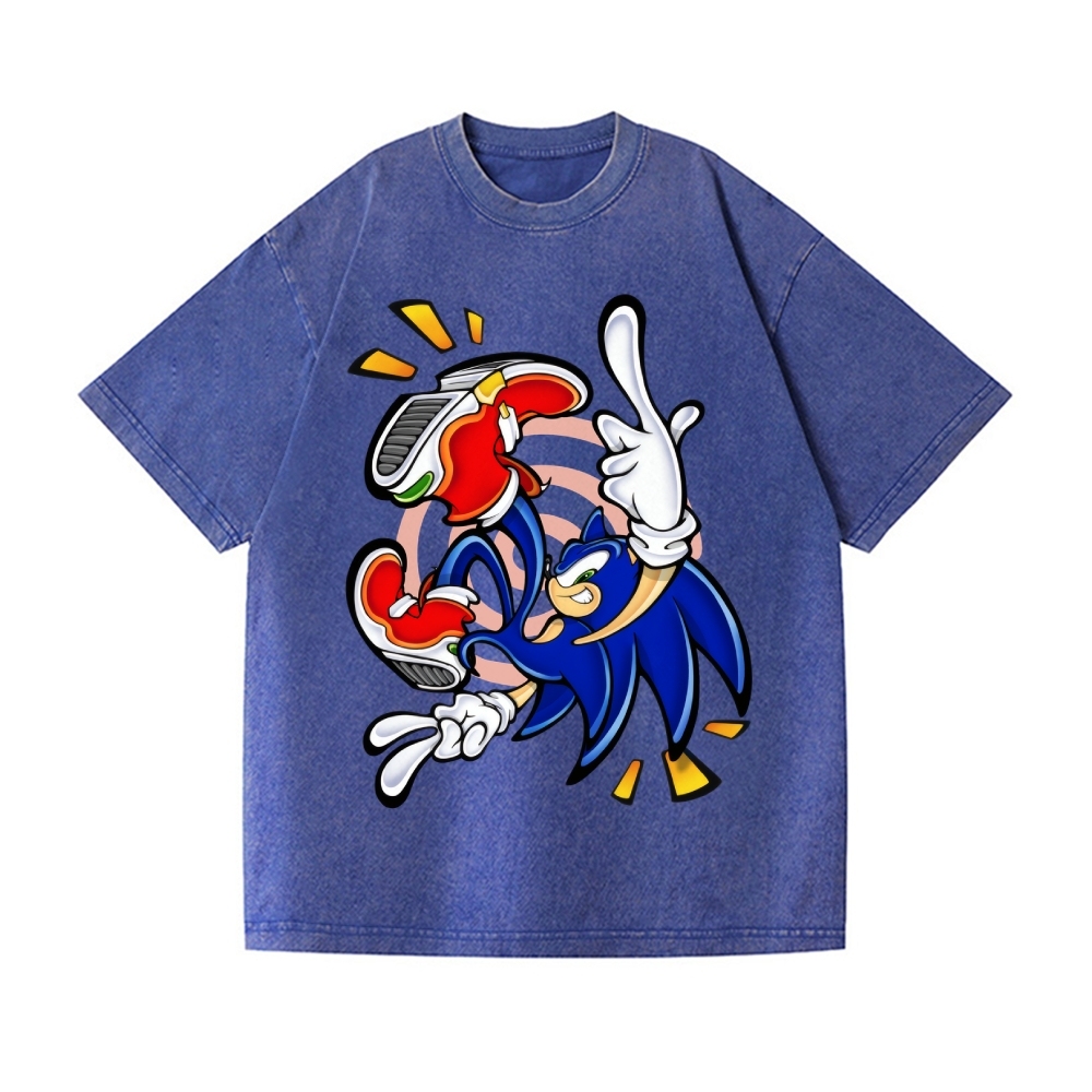 Sonic Vintage Wash Japanese Design T-Shirt