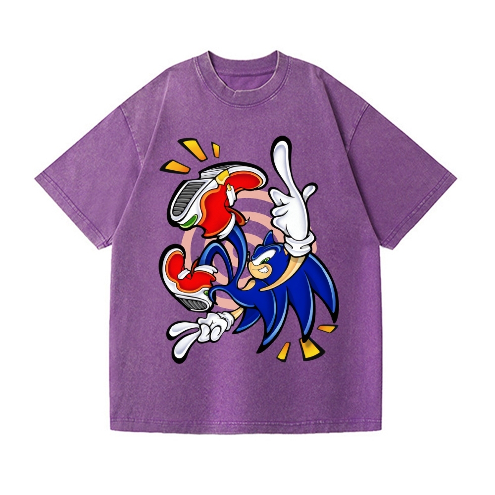 Sonic Vintage Wash Japanese Design T-Shirt