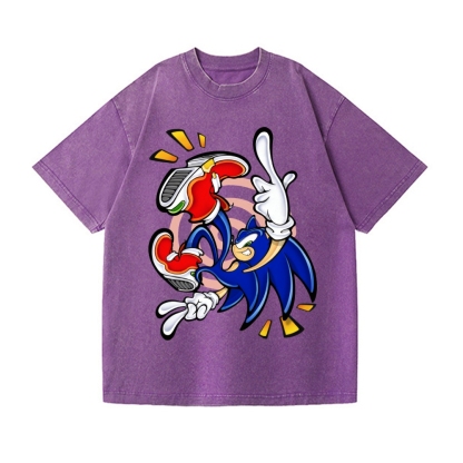 Sonic Vintage Wash Japanese Design T-Shirt