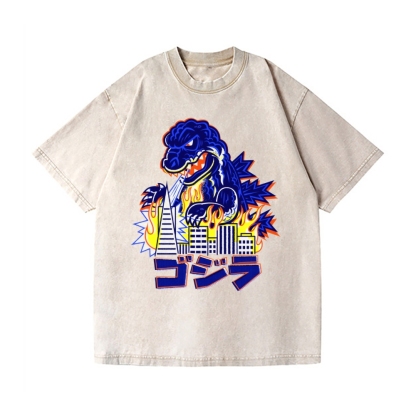 Godzilla Vintage Wash Japanese Design T-Shirt
