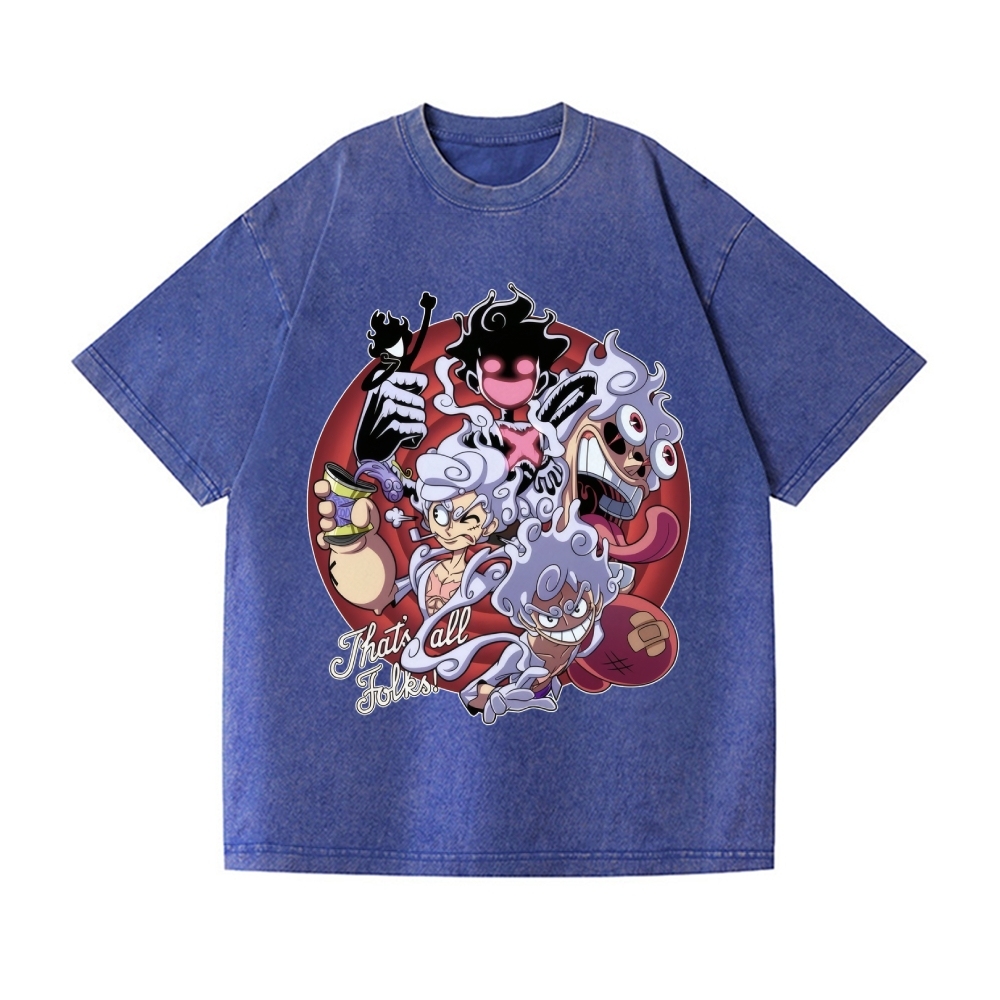 One Piece Vintage Wash Japanese Design T-Shirt