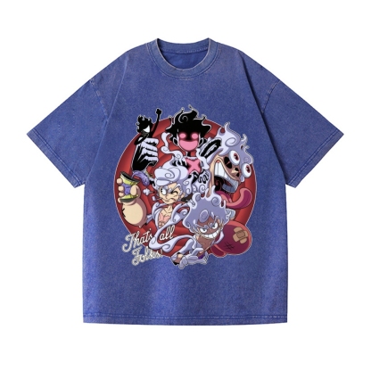 One Piece Vintage Wash Japanese Design T-Shirt