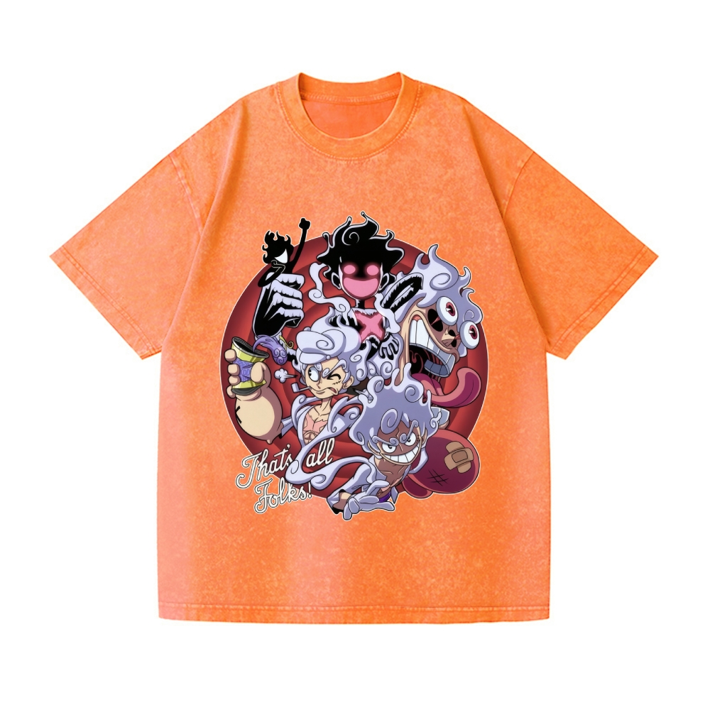 One Piece Vintage Wash Japanese Design T-Shirt