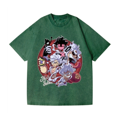 One Piece Vintage Wash Japanese Design T-Shirt