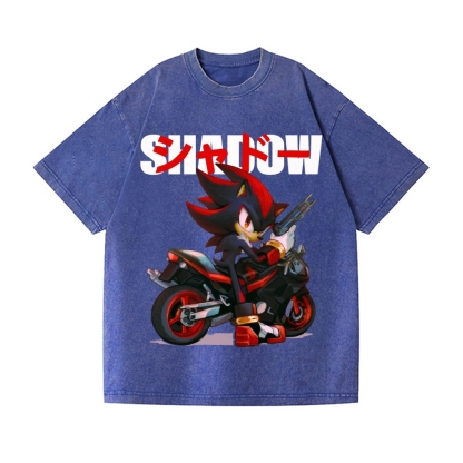 Sonic Shadow Vintage Wash Japanese Design T-Shirt