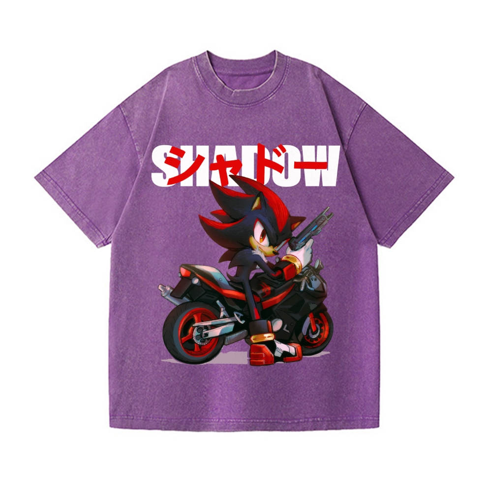 Sonic Shadow Vintage Wash Japanese Design T-Shirt
