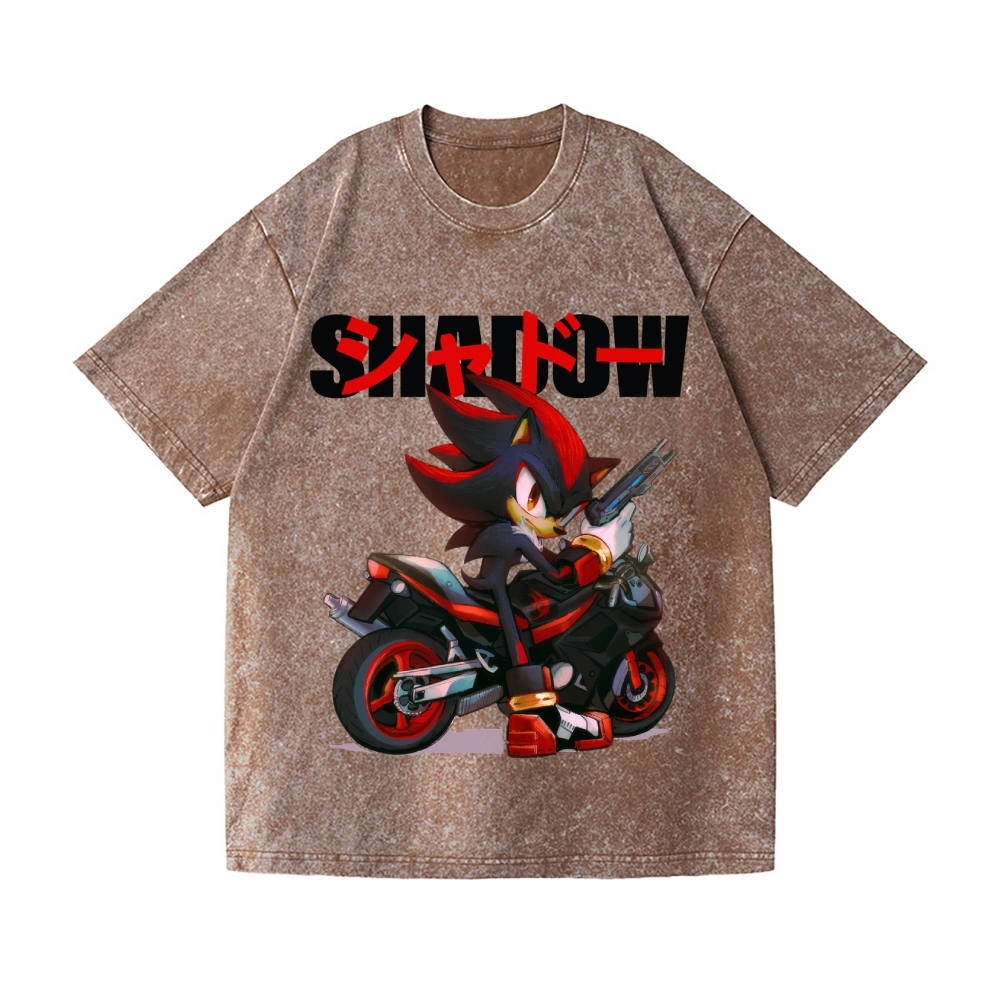 Sonic Shadow Vintage Wash Japanese Design T-Shirt