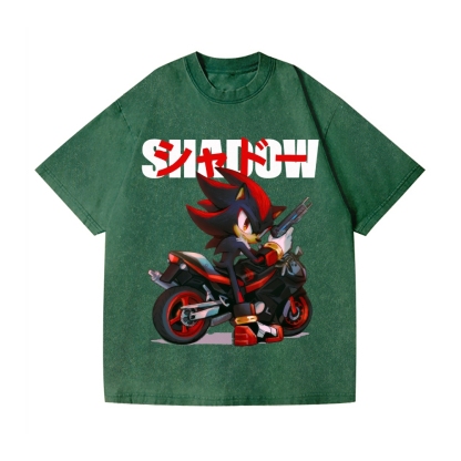 Sonic Shadow Vintage Wash Japanese Design T-Shirt