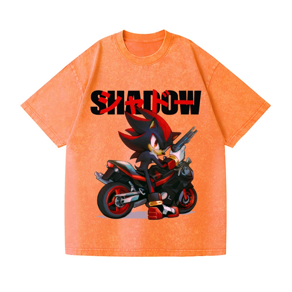 Sonic Shadow Vintage Wash Japanese Design T-Shirt