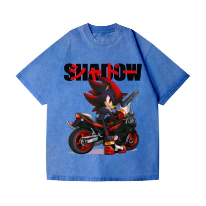 Sonic Shadow Vintage Wash Japanese Design T-Shirt