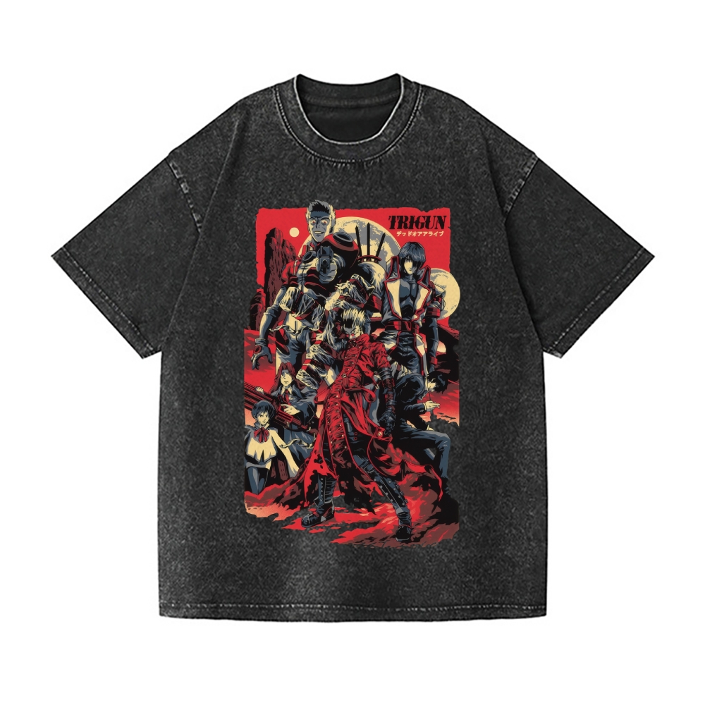 Trigun Vintage Wash Japanese Design T-Shirt