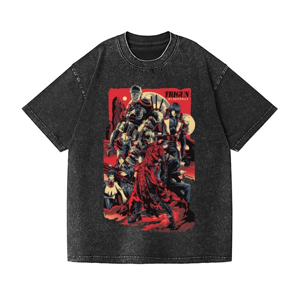 Trigun Vintage Wash Japanese Design T-Shirt