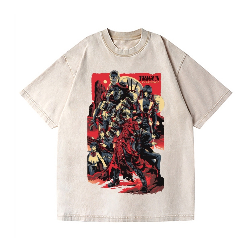 Trigun Vintage Wash Japanese Design T-Shirt