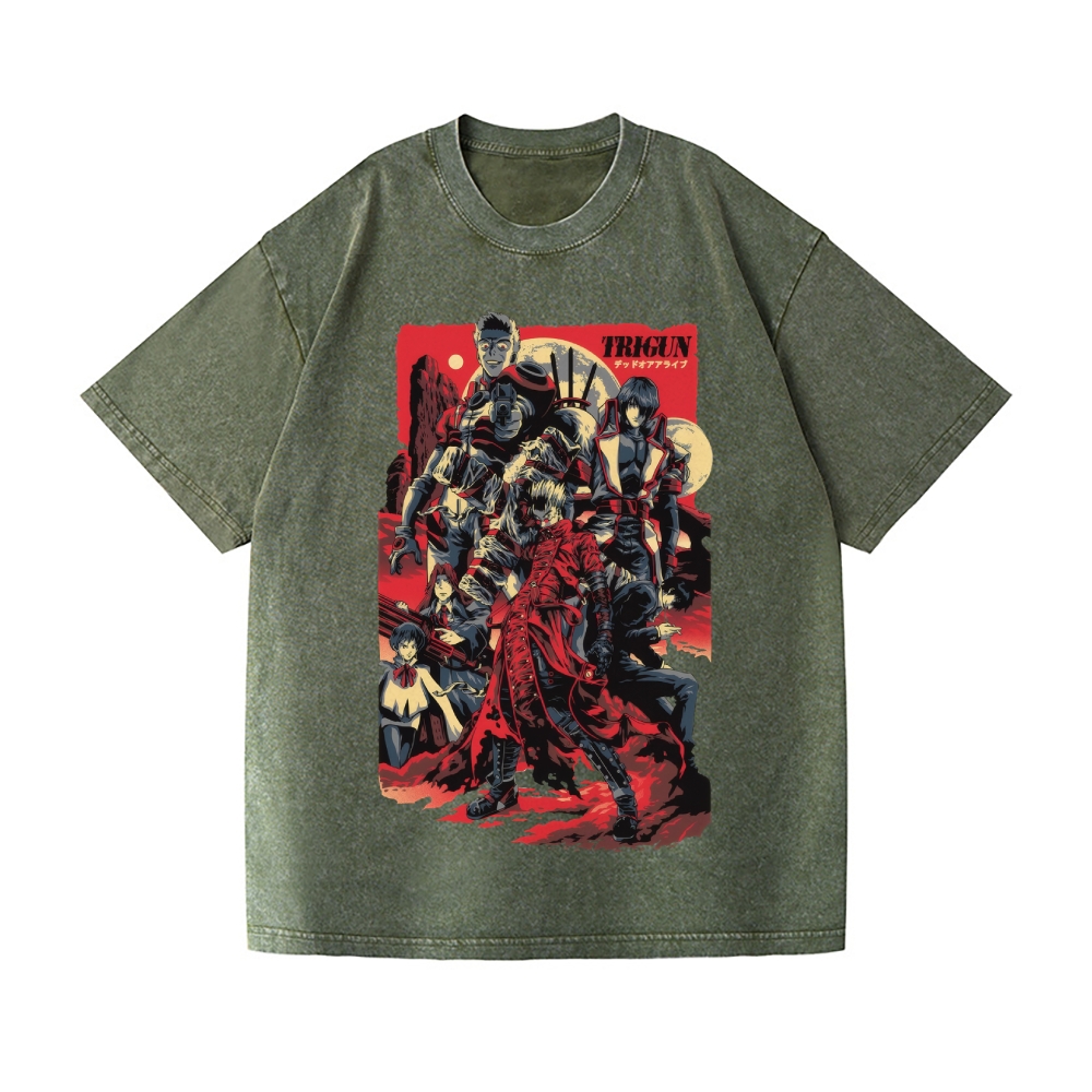 Trigun Vintage Wash Japanese Design T-Shirt